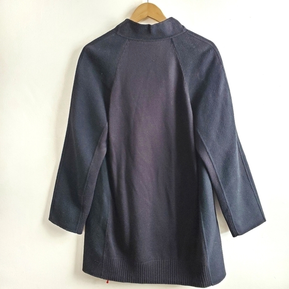 New Vince Sweater Back Drape Neck Black Coat NWT Large - Picture 14 of 16